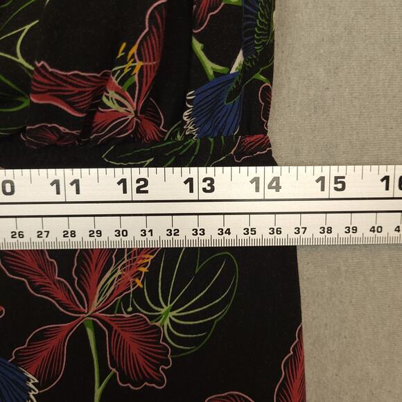 Guy Harvey Women's Thin Strap Sundress Hummingbird Tropical Print XS Black Pink - Picture 5 of 6